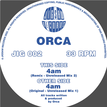 Orca - 4am EP - Jigsaw Records Orca - 4am EP - Jigsaw Records
