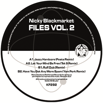 Nicky Blackmarket - Files Volume Two EP (Coloured Vinyl) - Kniteforce Records Nicky Blackmarket - Files Volume Two EP (Coloured Vinyl) - Kniteforce Records