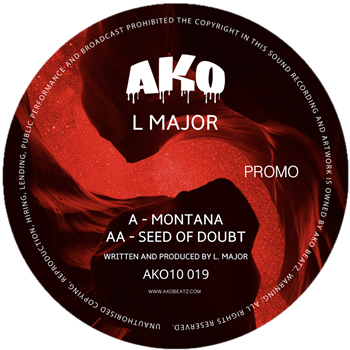 L Major - Montana EP (Smoked Red 10" Vinyl) - AKO Beatz