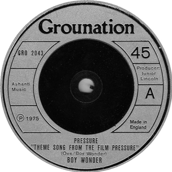 Boy Wonder (ORIGINAL PRESS) - Grounation