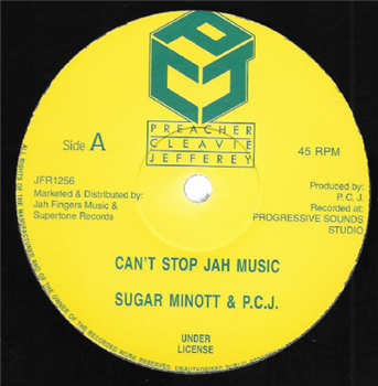 Sugar Minott & PCJ - Cant Stop Jah Music - PCJ / Jah Fingers Sugar Minott & PCJ - Cant Stop Jah Music - PCJ / Jah Fingers