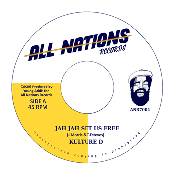 KULTURE D / HIGHER MEDITATION - JAH JAH SET US FREE / JAH JAH SET DUB FREE - All Nation Records KULTURE D / HIGHER MEDITATION - JAH JAH SET US FREE / JAH JAH SET DUB FREE - All Nation Records