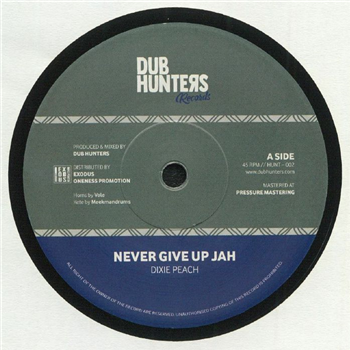 DIXIE PEACH / DUB HUNTERS - Never Give Up Jah (7") - Dubhunters DIXIE PEACH / DUB HUNTERS - Never Give Up Jah (7") - Dubhunters