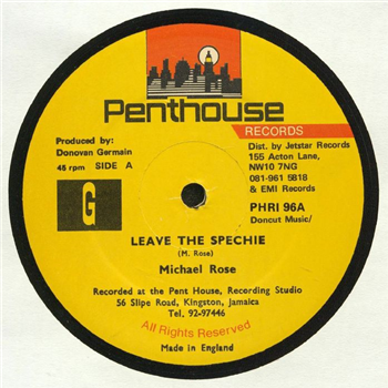 Michael ROSE / MAFIA & FLUXY - Leave The Spechie (12") - Penthouse Michael ROSE / MAFIA & FLUXY - Leave The Spechie (12") - Penthouse