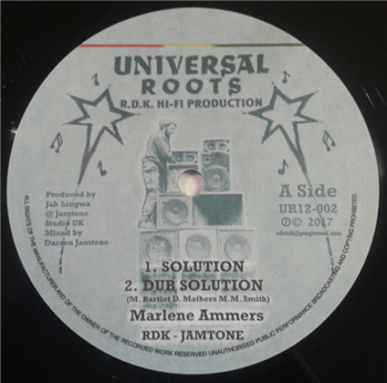 MARLENE AMMERS, RDK & JAMTONE / RDK HIFI MEETS JAMTONE - Universal Roots MARLENE AMMERS, RDK & JAMTONE / RDK HIFI MEETS JAMTONE - Universal Roots