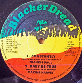 FRANKIE PAUL, MAXINE HARVEY / JUNIOR VAT, MAFIA & FLUXI - blacker dread FRANKIE PAUL, MAXINE HARVEY / JUNIOR VAT, MAFIA & FLUXI - blacker dread