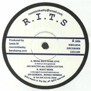 JAH WALTON aka JOSEPH COTTON / VIN GORDON, BONGO HERMAN & INN HOUSE CREW - R.I.T.S. JAH WALTON aka JOSEPH COTTON / VIN GORDON, BONGO HERMAN & INN HOUSE CREW - R.I.T.S.