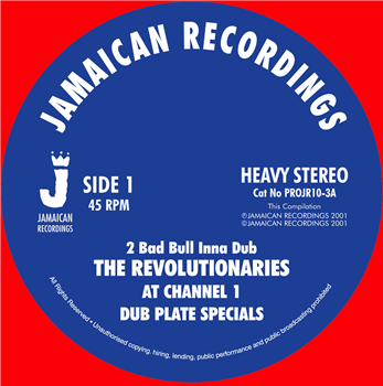 The Revolutionaries - At Channel 1 Dub Plate Specials 10" - JAMAICAN RECORDINGS
