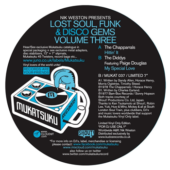 Chapparrals & The Diddys - Nik Weston Presents Lost Funk, Soul (& Disco Gems) Volume Three 7 - Mukatsuku