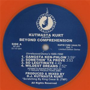 Kutmasta Kurt - Beyond Comprehension: Unreleased Demos 1989-1990 - Orange Vinyl - Threshold Recordings