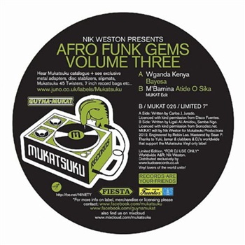 Nik Weston Presents Afro Funk Gems Volume 3 - Mukatsuku