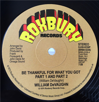 William DeVaughn - Be Thankful For What You Got - Roxbury Records William DeVaughn - Be Thankful For What You Got - Roxbury Records