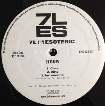 7L & ESOTERIC - HERB / RULES OF THE GAME / SPILT PERSONALITY - Brick Records