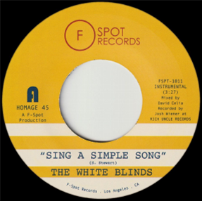 The White Blinds - Title Sing A Simple Song b/w Klapp Back - F-Spot Records The White Blinds - Title Sing A Simple Song b/w Klapp Back - F-Spot Records
