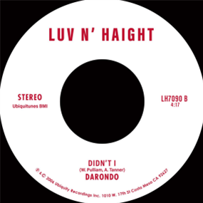 Darondo - Listen To My Song b/w Didnt I (7") - Ubiquity Records