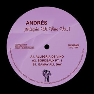 ANDRES - Allegria De Vino Vol 1 - MotorCity Wine ANDRES - Allegria De Vino Vol 1 - MotorCity Wine
