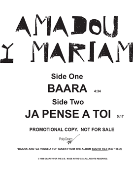 Amadu Et Mariam - Polygram
