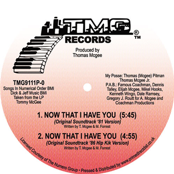 Tommy Mcgee - Now That I Have You - TMG Records