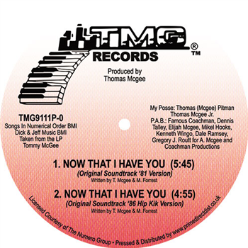 Tommy Mcgee - Now That I Have You - TMG Records Tommy Mcgee - Now That I Have You - TMG Records