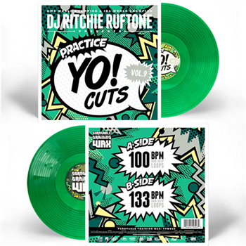 DJ Richie Ruftone - PRACTICE YO! CUTS V9 (140G Green Vinyl) - Turntable Training Wax