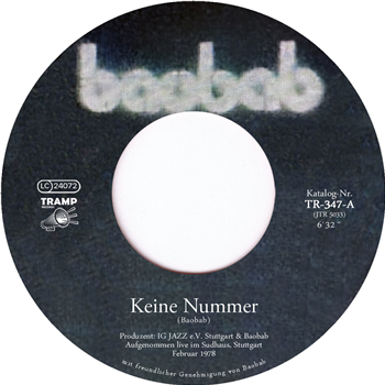 Baobab - Keine Nummer - Tramp Records