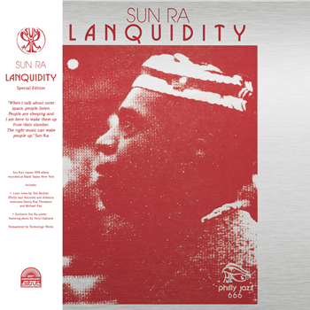 Sun Ra - Lanquidity (Strut 25th Anniversary Edition) - standard weight, black vinyl LP housed in tip-on sleeve with OBI, poster and insert. - STRUT Sun Ra - Lanquidity (Strut 25th Anniversary Edition) - standard weight, black vinyl LP housed in tip-on sleeve with OBI, poster and insert. - STRUT