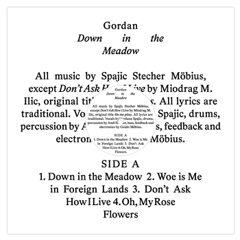 GORDAN - DOWN IN THE MEADOW - MORPHINE RECORDS