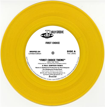 First Choice - First Choice Theme (Paul Simpson Remixes) (Yellow Vinyl) - Brookside Records First Choice - First Choice Theme (Paul Simpson Remixes) (Yellow Vinyl) - Brookside Records