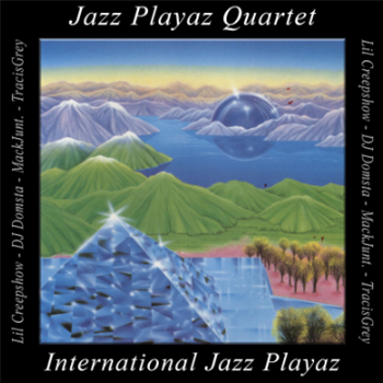 Jazz Playaz Quartet - International Jazz Playaz (White w/ Blue Splatter Vinyl LP) - Sic Records