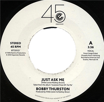 Bobby Thurston 7" - EXPANSION RECORDS