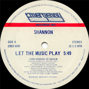 Shannon - Let the Music Play - EMERGENCY
