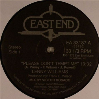 LENNY WILLIAMS - Please Dont Tempt Me - East End