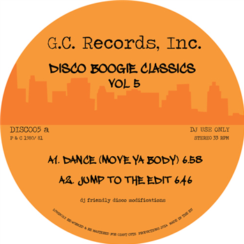 Disco Boogie Classics - Vol 5 - GIANT CUTS