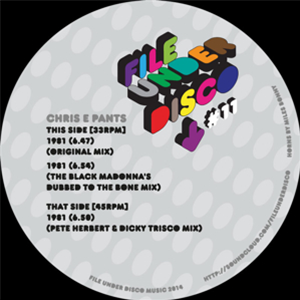 CHRIS E PANTS - 1981 - File Under Disco