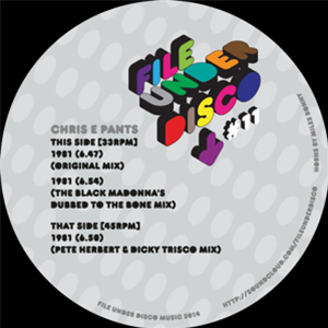 CHRIS E PANTS - 1981 - File Under Disco CHRIS E PANTS - 1981 - File Under Disco