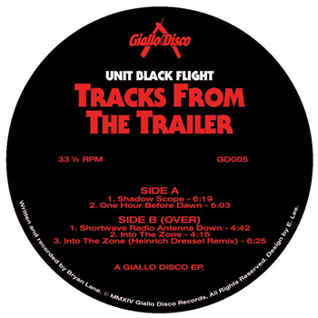 Unit Black Flight - Tracks From The Trailer EP - Giallo Disco Records