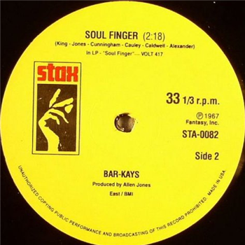BOOKER T & THE MGs / BAR-KAYS (12" Coloured Vinyl) - Stax BOOKER T & THE MGs / BAR-KAYS (12" Coloured Vinyl) - Stax