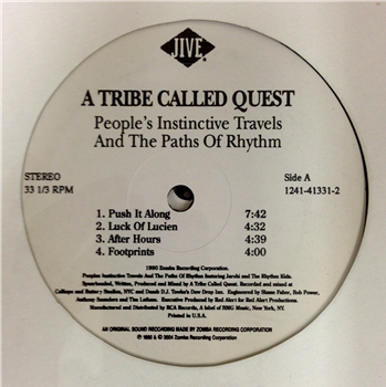 A TRIBE CALLED QUEST - Peoples Instinctive Travels & The Paths Of Rhythm (2 x 12" Plain, Stickered Sleeve) - Jive