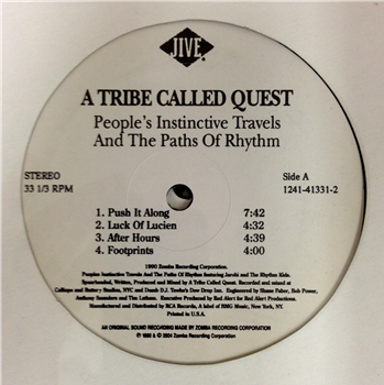 A TRIBE CALLED QUEST - Peoples Instinctive Travels & The Paths Of Rhythm (2 x 12" Plain, Stickered Sleeve) - Jive A TRIBE CALLED QUEST - Peoples Instinctive Travels & The Paths Of Rhythm (2 x 12" Plain, Stickered Sleeve) - Jive