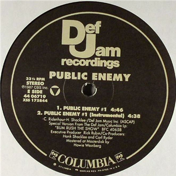 PUBLIC ENEMY - Public Enemy #1 (12") - Def Jam PUBLIC ENEMY - Public Enemy #1 (12") - Def Jam