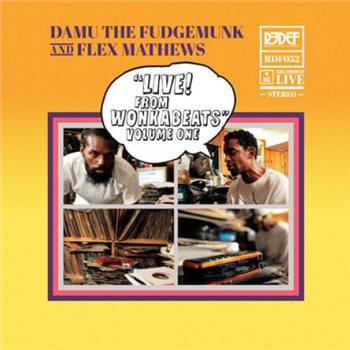 Damu The Fudgemunk & Flex Mathews - Live From WonkaBeats, Volume 1 (10" Orange & Yellow Vinyl) - REDEFINITION RECORDS