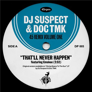 DJ Suspect & Doc TMK - 45 Remix Vol.1 7" - Dusty Platter DJ Suspect & Doc TMK - 45 Remix Vol.1 7" - Dusty Platter