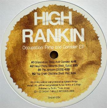 High Rankin - Occupation Pimp And Gambler EP - Cheap Thrills