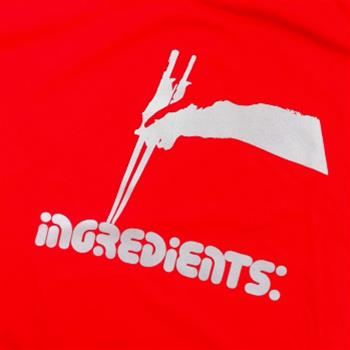 Ingredients Records T-shirt - Red/Silver - Ingredients Records