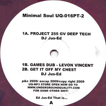 DJ Jus-Ed / Levon Vincent - Minimal Soul Pt.2 - Underground Quality