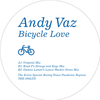 Andy Vaz - Bicycle Love (2021 Repress) (Blue Transparent Vinyl) - Yore Records