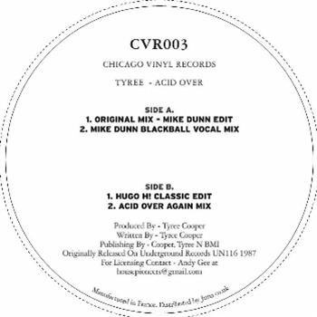 Tyree Cooper - Acid Over - Chicago Vinyl