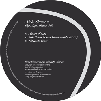 Nick Lawson - By Any Means EP - Boe Recordings