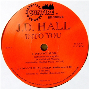 J.D. HALL - SUNFIRE RECORDS