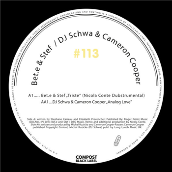 Bet.e & Stef / DJ Schwa & Cameron Cooper (10") - COMPOST BLACK LABEL
